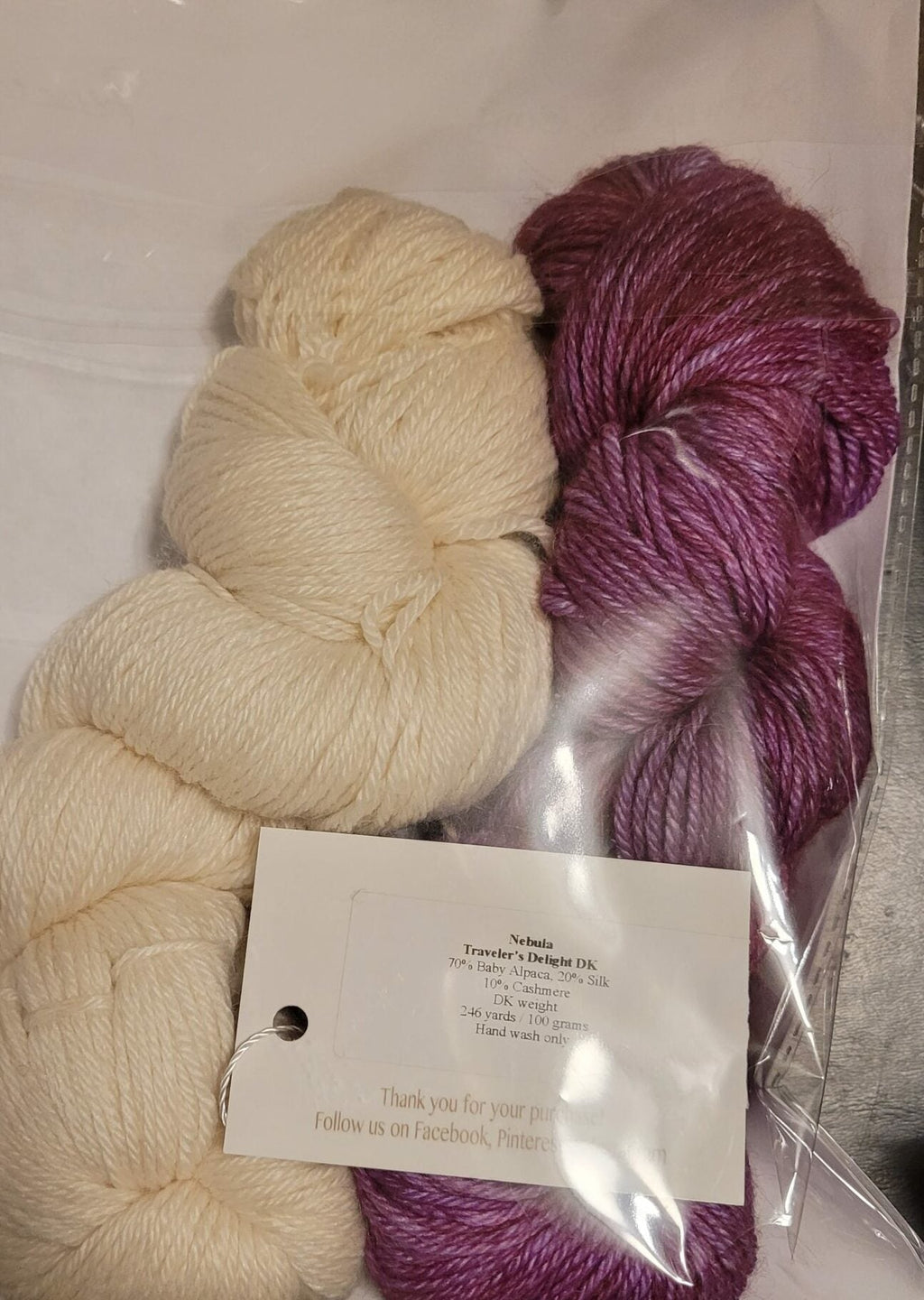 Snowed In Cowl kit Purple & Cream image 4