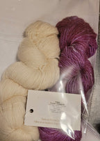 Snowed In Cowl kit Purple & Cream image 4