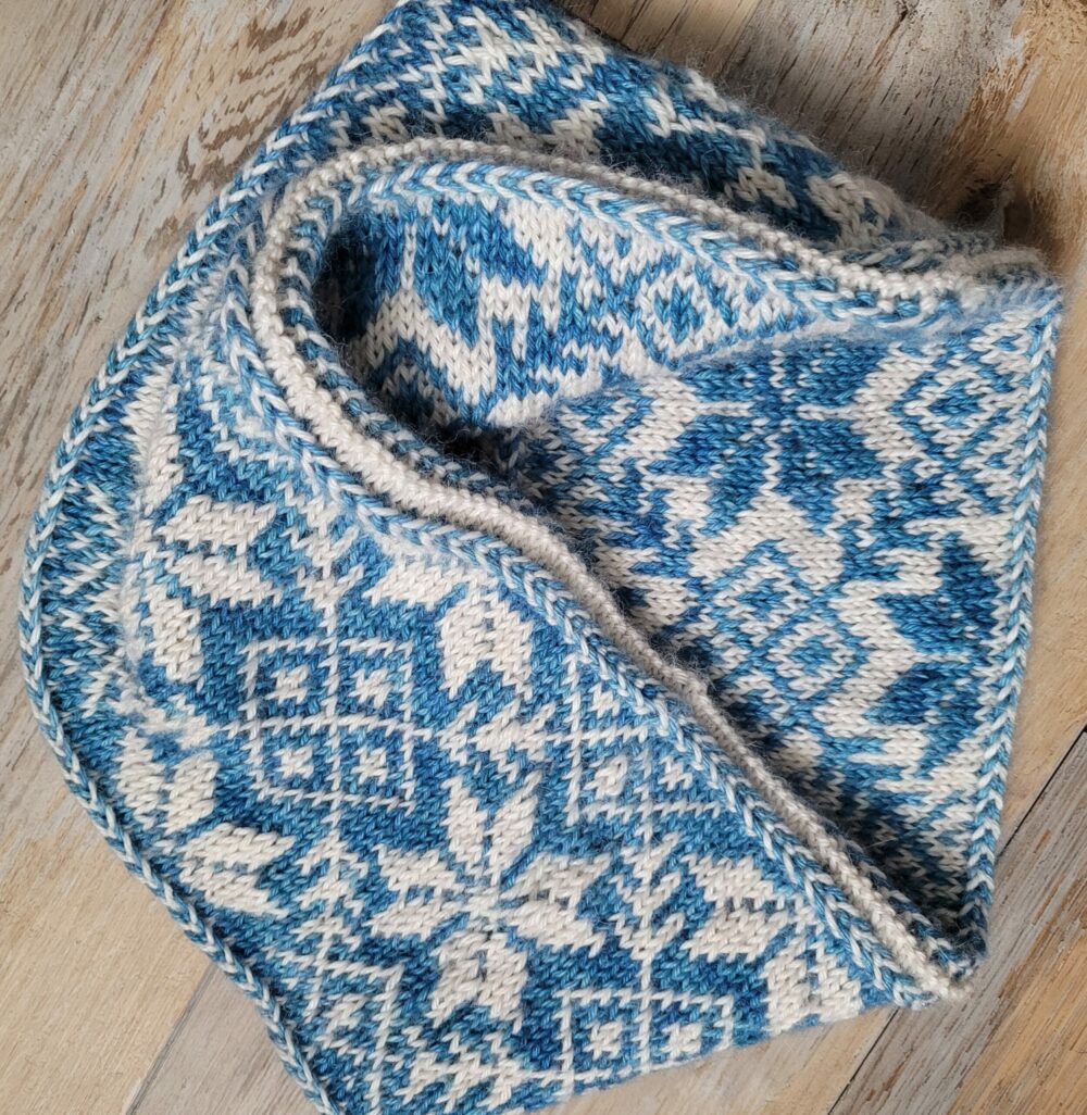 Snowed In Cowl Kit Charcoal & Cream image 1