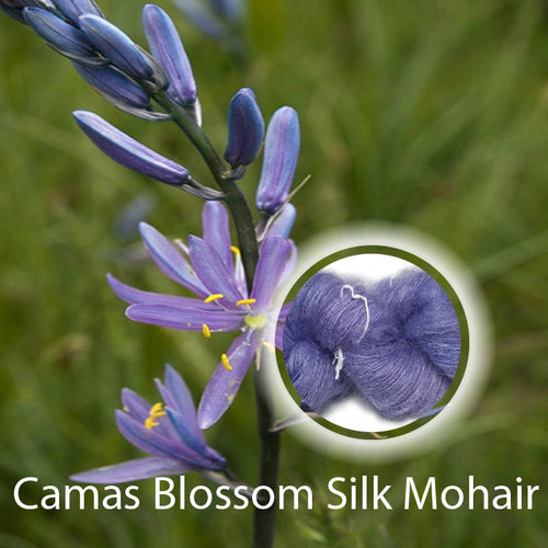 Camas Blossom on Silk Mohair image 0
